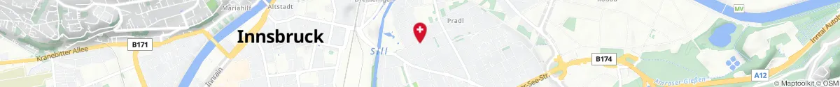 Kartendarstellung des Standorts für Dreifaltigkeits-Apotheke in 6020 Innsbruck